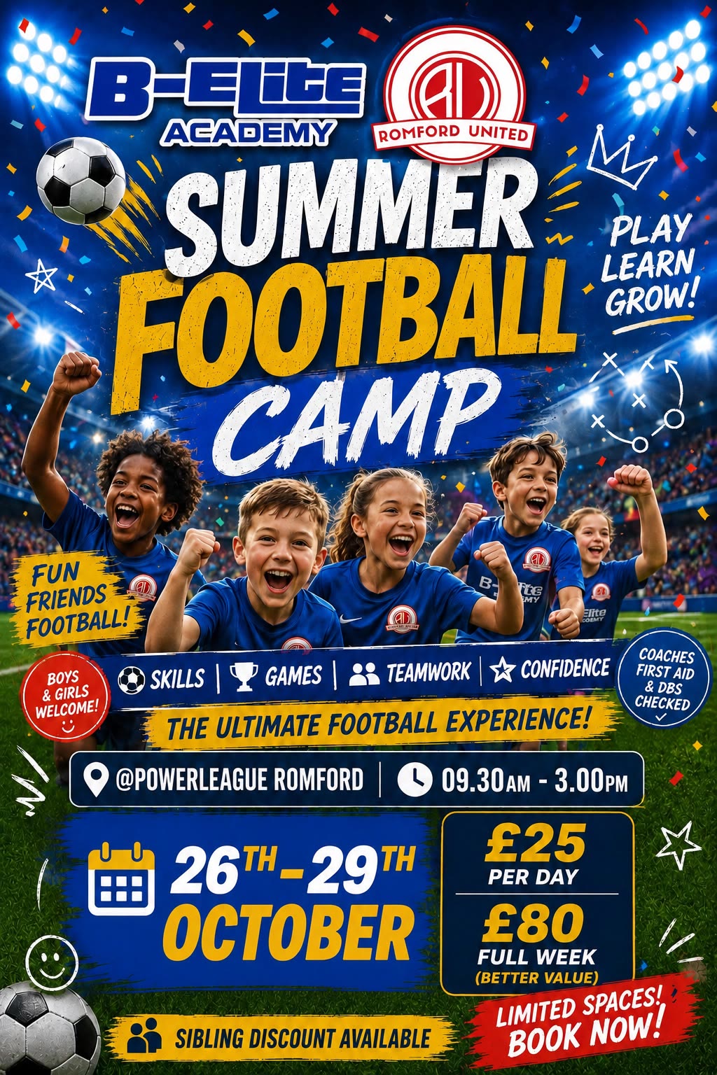 B-Elite Academy – October Half-Term Football Camp